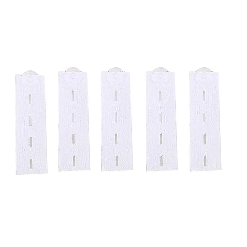 5-Pack Jeans Waist Extender Buckles – Adjustable Elastic Waist Extender Buckles Richie's white