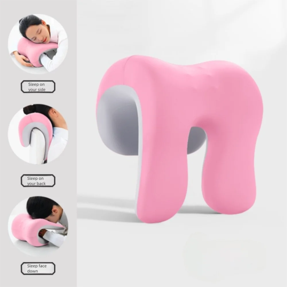 Memory Foam Nap Pillow – Ergonomic Neck Support Desk & Travel Memory Foam Pillow Richie's Pink