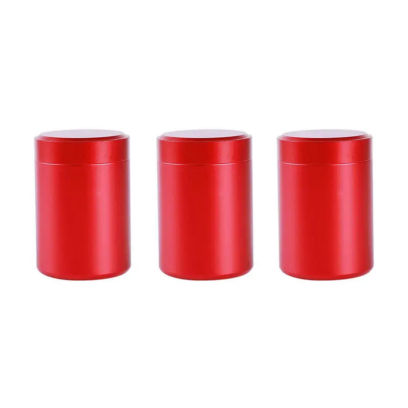 Mini Metal Tea Tin Cans – Portable Travel Storage Containers Tea Storage Tin Richie's 3Pcs Red