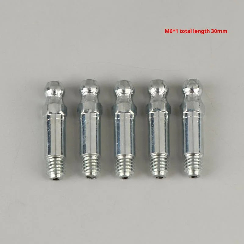 5Pcs Metric Zerk Grease Nipple Fittings M6 M8 M10 Lengthened Head Grease Zerk Fittings Richie's M6 30mm
