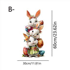Easter Rabbit Flower Wall Stickers – Removable PVC Decals Wall Stickers Richie's B6