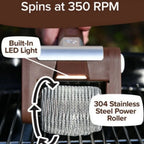 Electric Rechargeable BBQ Grill Brush with LED & Steel Heads Electric Grill Brush Richie's
