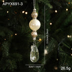 Acrylic Christmas Tree Pendant with Faux Pearl Drop Ornament Christmas Tree Ornament Richie's 9