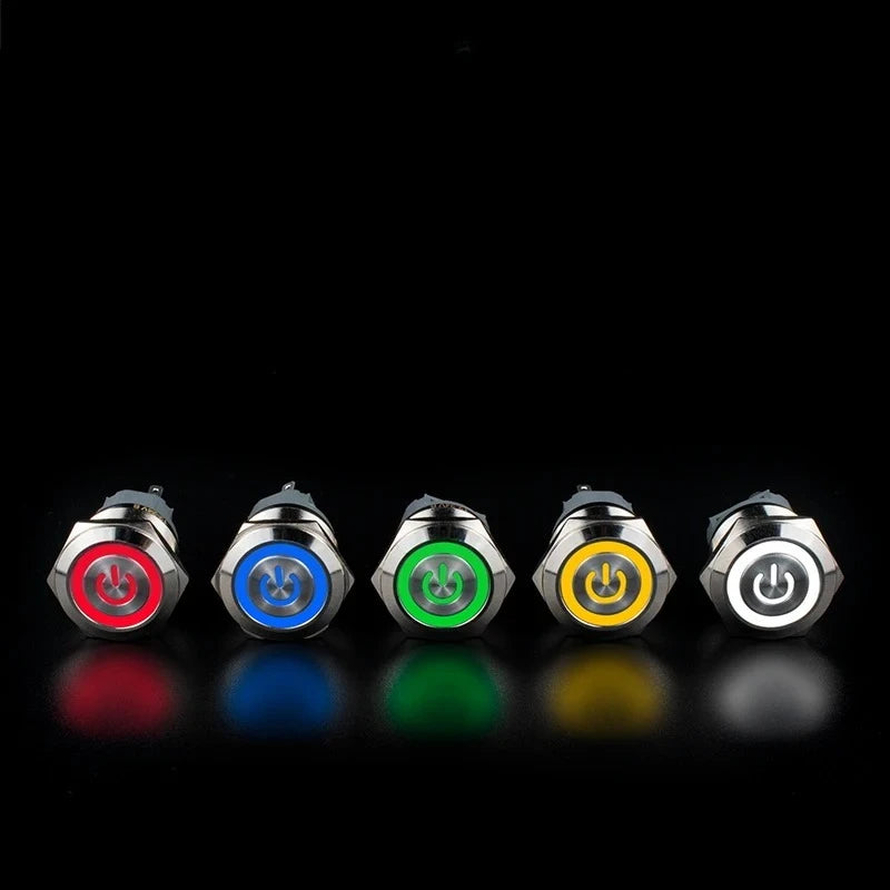 Waterproof Metal LED Push Button Switch 12–22mm Momentary Latching LED Push Button Switch Richie's