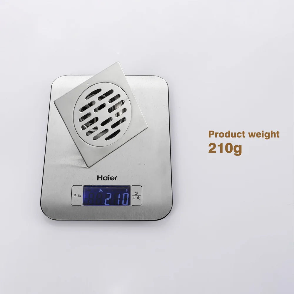 Stainless Steel Square Floor Drain – Large Flow Deodorizing Floor Drain Richie's