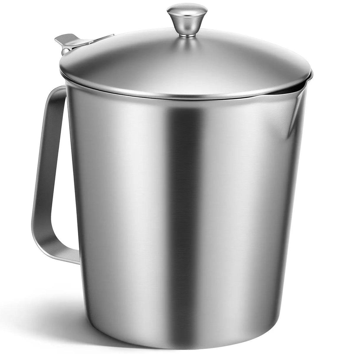 Stainless Steel 1000ml Measuring Pitcher with Lid | Latte Art Measuring Pitcher Richie's