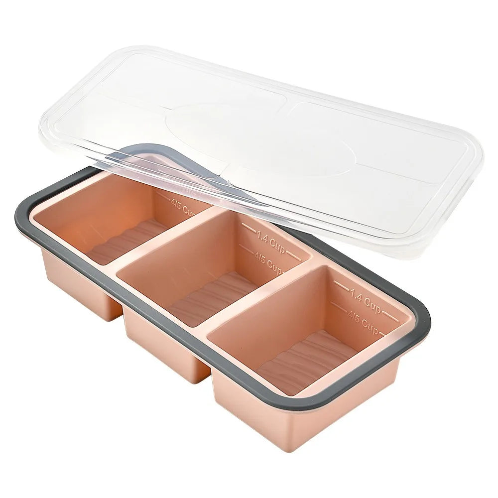 2/3/4 Grid Compartment Lunch Box – Microwave Safe Food Container Compartment Lunch Box Richie's 3grid-pink