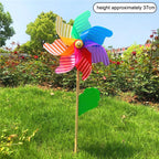 Colorful Wooden Windmill Wind Spinner Garden Ornament 14–32CM Garden Wind Spinner Richie's 14CM Striped