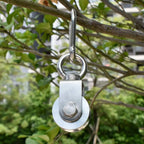 500KG Stainless Steel Pulley Wheel – Duplex Bearing, 360° Swivel Swivel Pulley Block Richie's