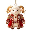 Acrylic Goat Christmas Ornament – Rhinestone Hanging Pendant Christmas Tree Ornament Richie's 5