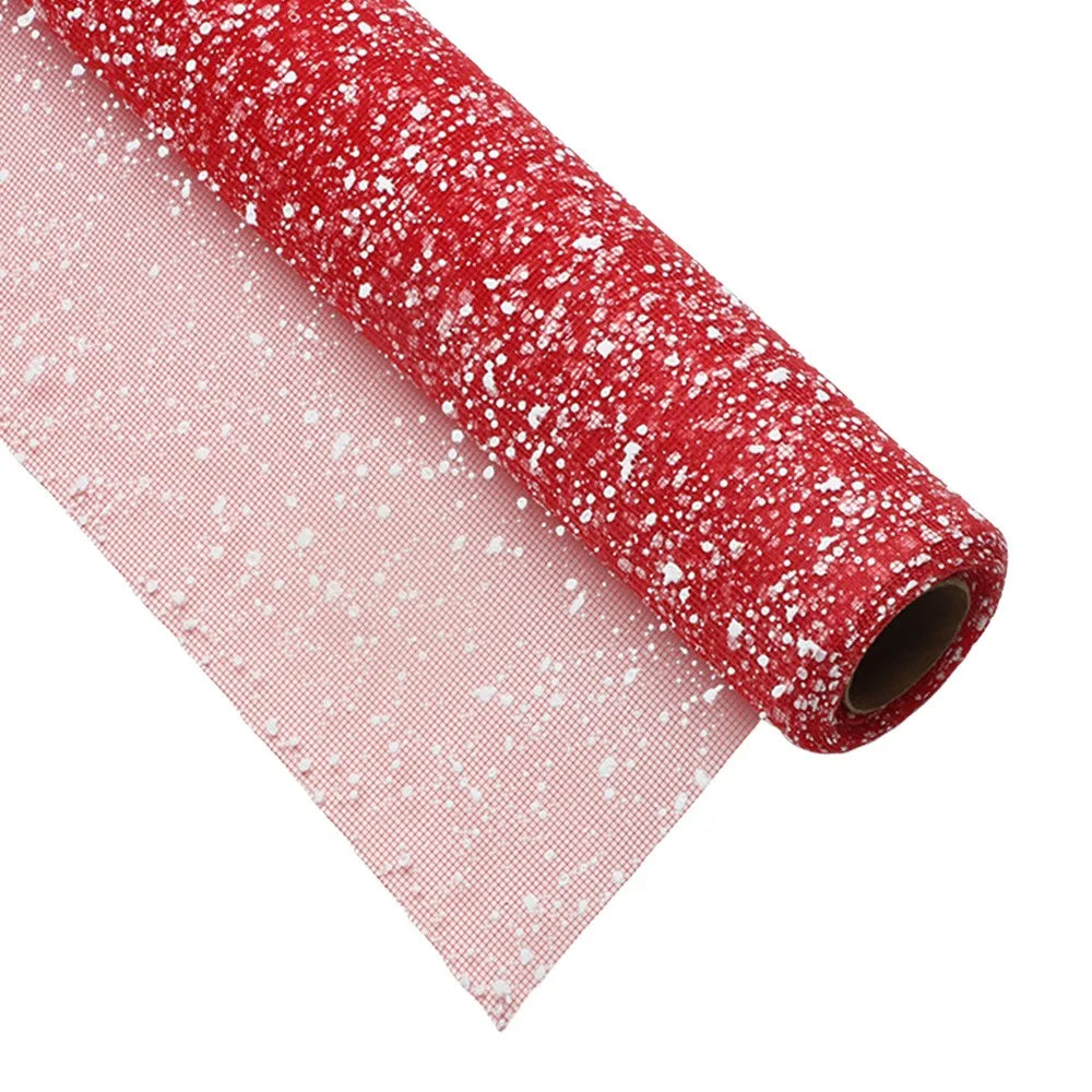 Snowflake Mesh Flower Wrapping Paper 50cm – DIY Bouquet Wrap Floral Wrapping Paper Richie's Red 5x5x5cm