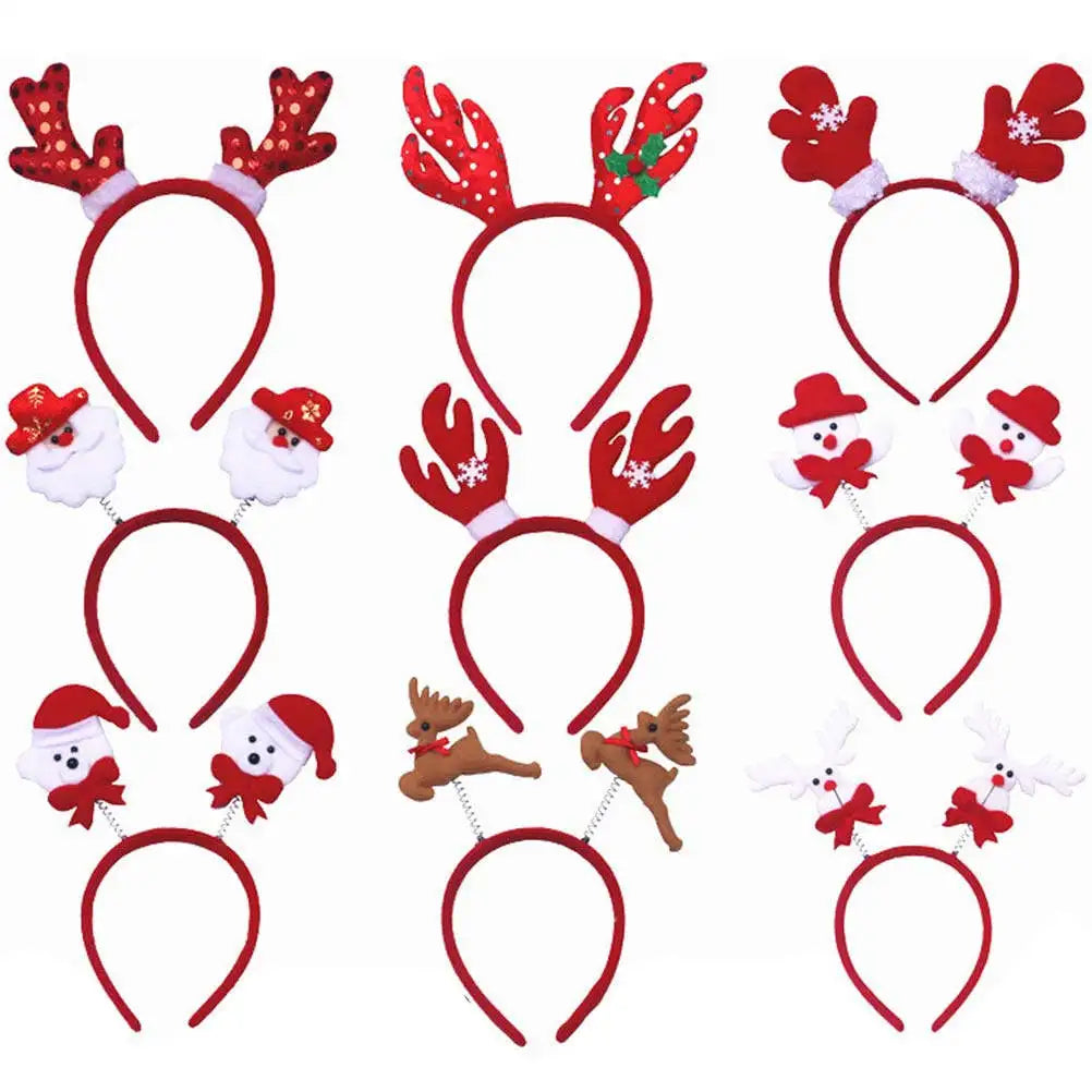 4Pcs Christmas Headbands – Festive Hair Hoops for Party & Photos Holiday Hair Accessory Richie's