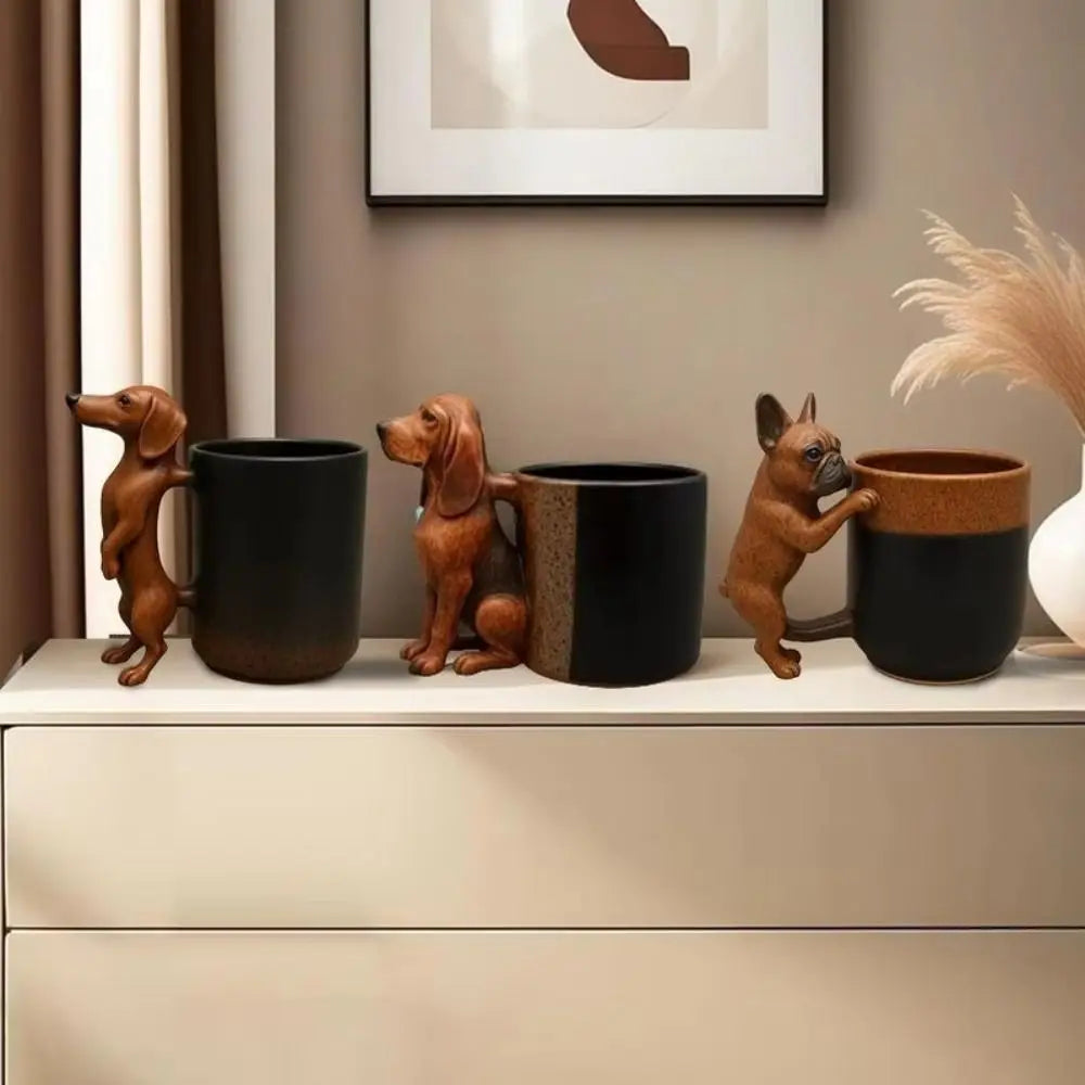 3D Dachshund Coffee Mug – Handcrafted Resin Animal Cup Gift Novelty Coffee Mug Richie's