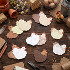 12 Pcs Kawaii Chicken Sticky Notes – Cute Self-Adhesive Memo Pads Sticky Note Pads Richie's