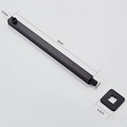 HOBHE Matte Black 38cm Concealed Wall-Mounted Shower Arm Shower Arm Richie's