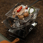Portable Folding Camping BBQ Grill & Fire Pit – Stainless Steel Camping BBQ Grill Richie's