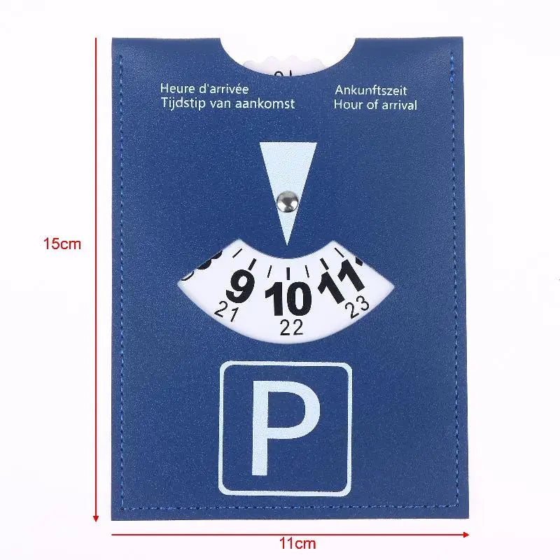 PU Leather Parking Disc 4-Language European Design | 1/3/5 Pack Car Parking Disc Richie's 1pc