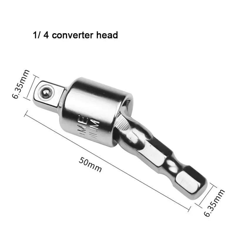 360° Rotatable Impact Driver Socket Adapter 1/4 3/8 Hex Socket Adapter Richie's trumpet