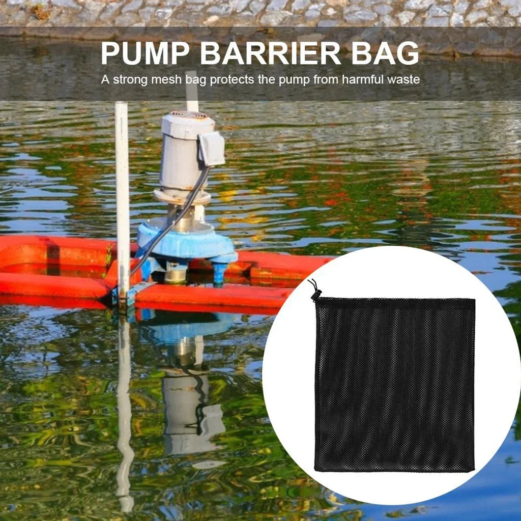 2-Pack Reusable Pond Pump Filter Mesh Bag with Drawstring Pond Pump Filter Bag Richie's