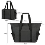 Folding Insulated Cooler Bag Large Capacity Picnic Tote Insulated Cooler Bag Richie's EVA-black-S
