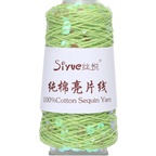 Sequin Bead Hand Knitting Yarn – Sparkle DIY Craft Thread Knitting Yarn Richie's Green