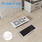 4x10" Smart Register Booster Fan with Remote & Thermostat Control HVAC Vent Booster Fan Richie's