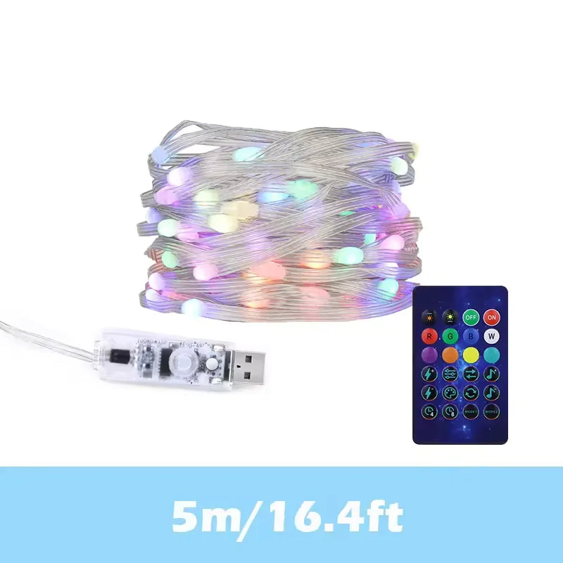 USB Bluetooth RGB LED Fairy String Lights – App Music Sync LED String Lights Richie's 5M