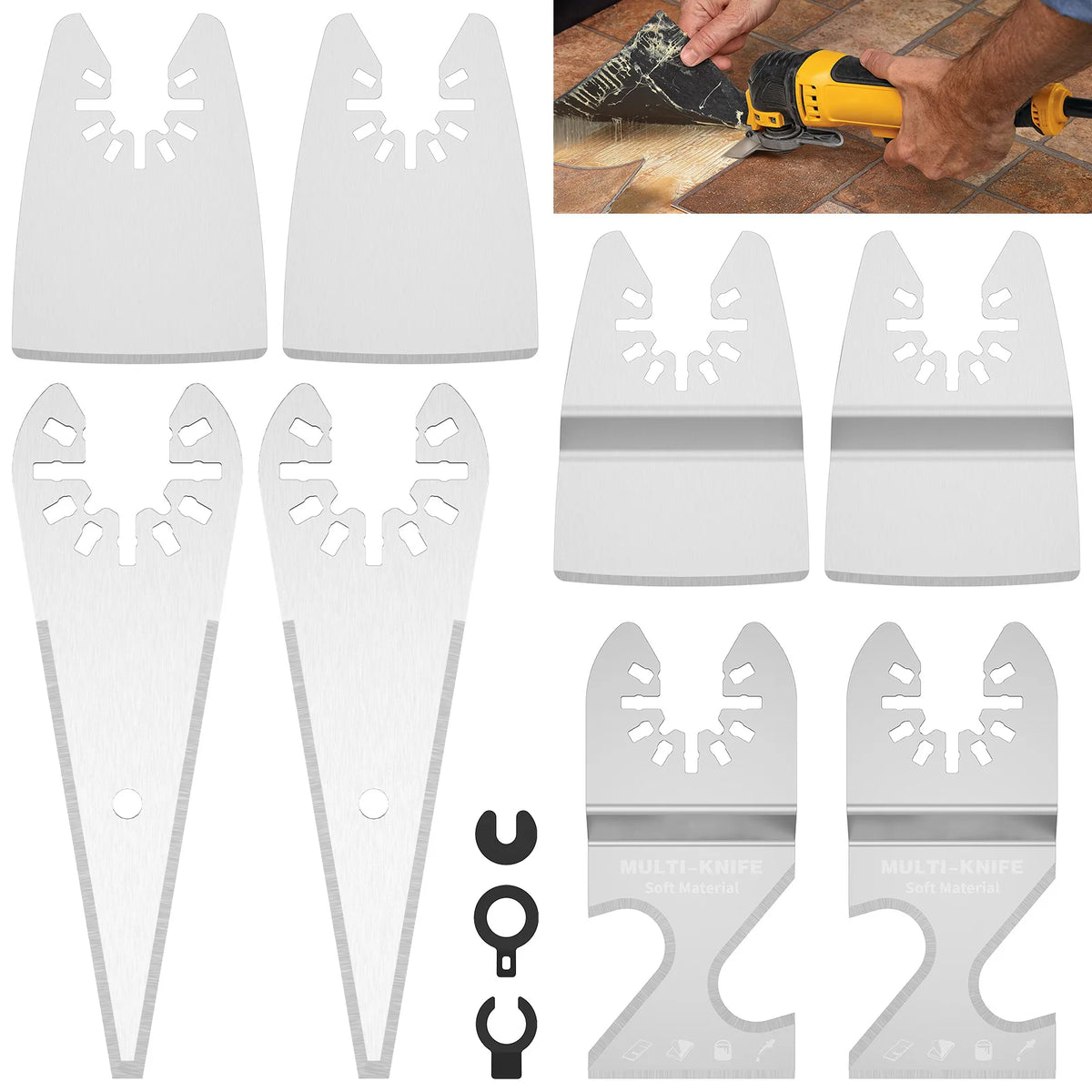 8-Piece Universal Oscillating Scraper Blades – Paint & Adhesive Oscillating Tool Blades Richie's