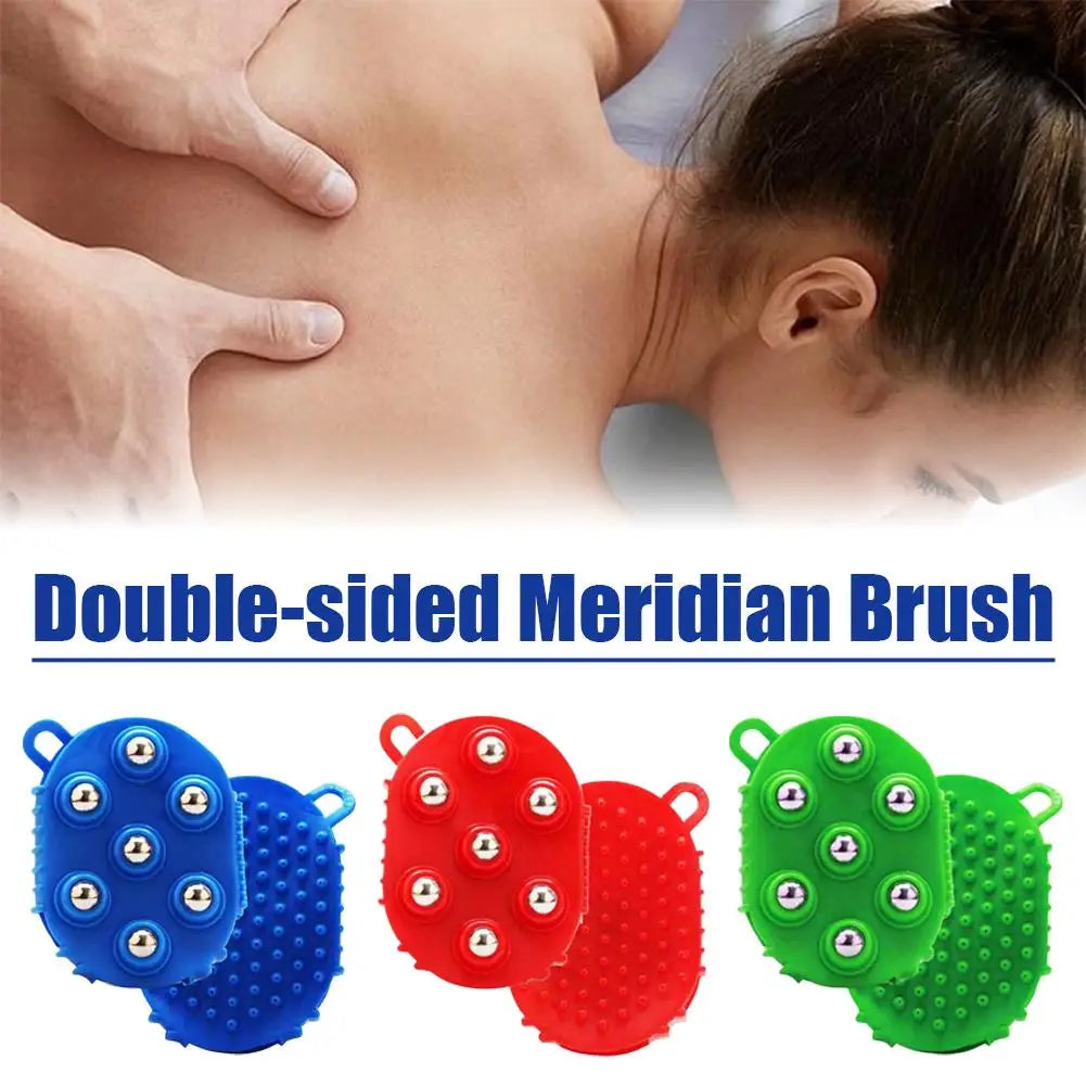 Double-Sided Steel Ball Massage Brush – Body Massager Tool Body Massage Brush Richie's