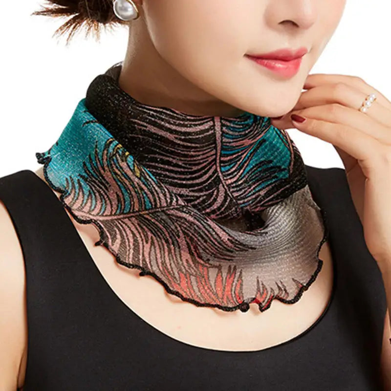 Women's Anti-UV Chiffon Neck Scarf – Multi-Style Sun Cover Women's Sun Scarf Richie's 09
