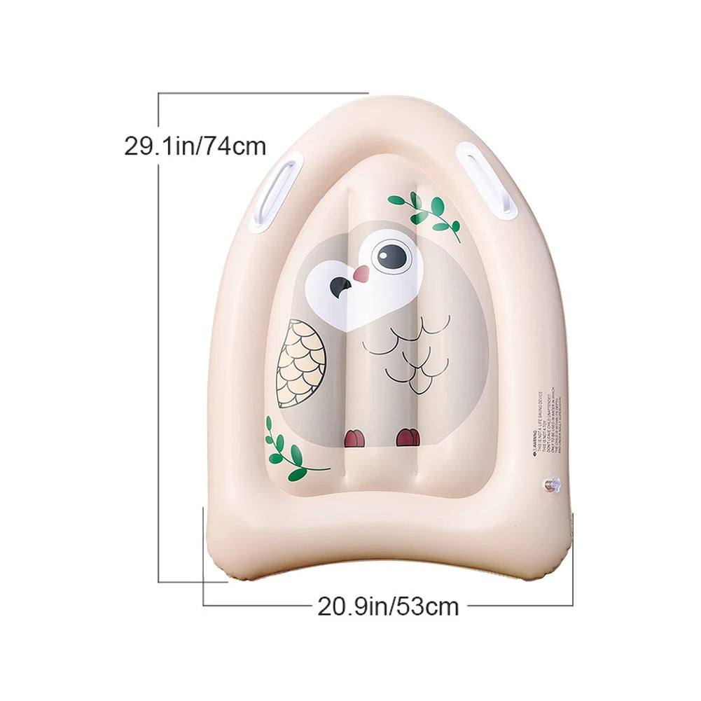 Kids Inflatable Floating Surfboard Pool Lounger | VAKIND Kids Pool Float Richie's Owl 74x53cm