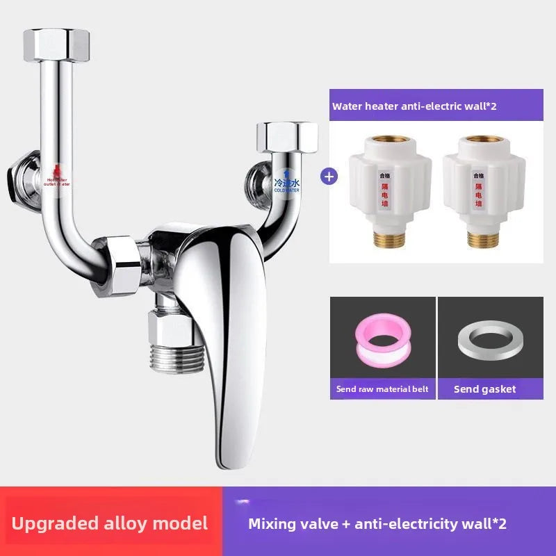 Thermostatic Mixing Valve – Brass Shower Faucet Accessory Kit Thermostatic Mixing Valve Richie's Alloy Valve1