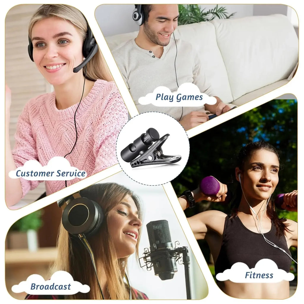 360° Rotatable Headphone Cable Clip Earphone Winder Clamp Headphone Cable Clip Richie's