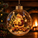 Light-Up Acrylic Christmas Ball Ornament 8CM Santa Claus Christmas Ball Ornament Richie's