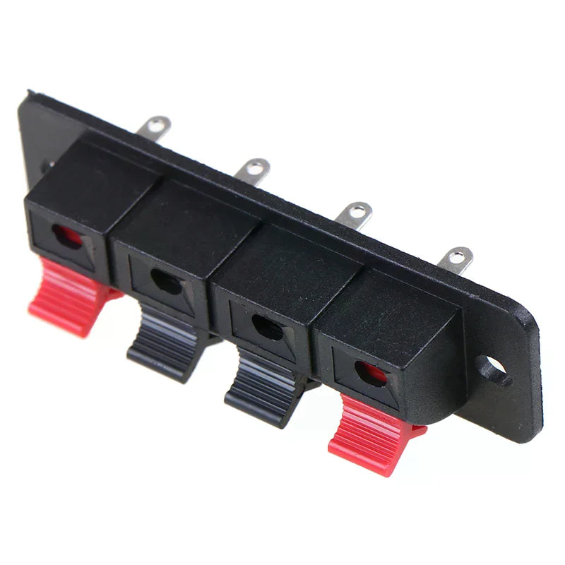 2PCS 4-Position Spring Terminal Connector for Audio Speakers Speaker Terminal Connector Richie's