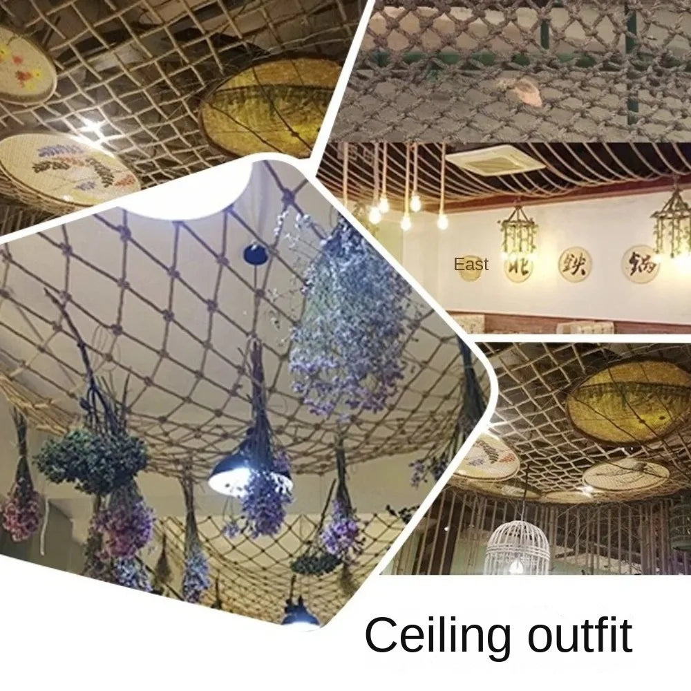 Hemp Jute Rope Climbing Net – Garden Balcony Mesh 1m×2m Jute Climbing Net Richie's