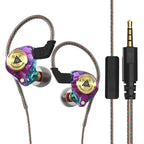 QKZ AK3 HiFi Wired In-Ear Headphones with Mic – 3.5mm Wired In-Ear Headphones Richie's AK3 Purple With MIC