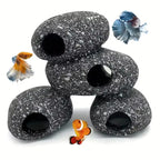 Aquarium Cichlid Rock Cave Ceramic Fish Tank Ornament 1-2 Pcs Aquarium Rock Cave Richie's