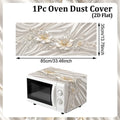 Floral Microwave Cover Waterproof Dust Protector Mat | Polyester Appliance Dust Cover Richie's D