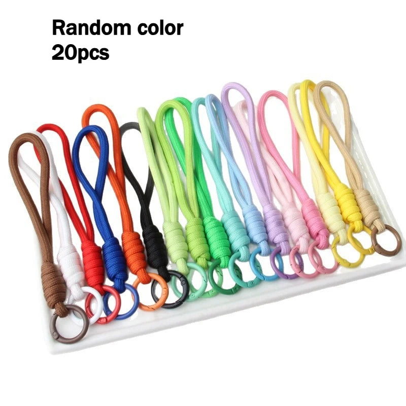 Multicolor Braided Phone Lanyards – DIY Woven Keychains 20/50pc DIY Craft Lanyards Richie's Random color 20pcs