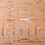 10pcs Acrylic Fake Ice Cone Snowflake Christmas Decorations Christmas Ornaments Richie's