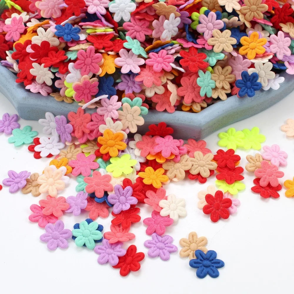 100pcs 2CM Felt Five-Petal Flower Stickers – DIY Hair Accessories Craft Flower Stickers Richie's
