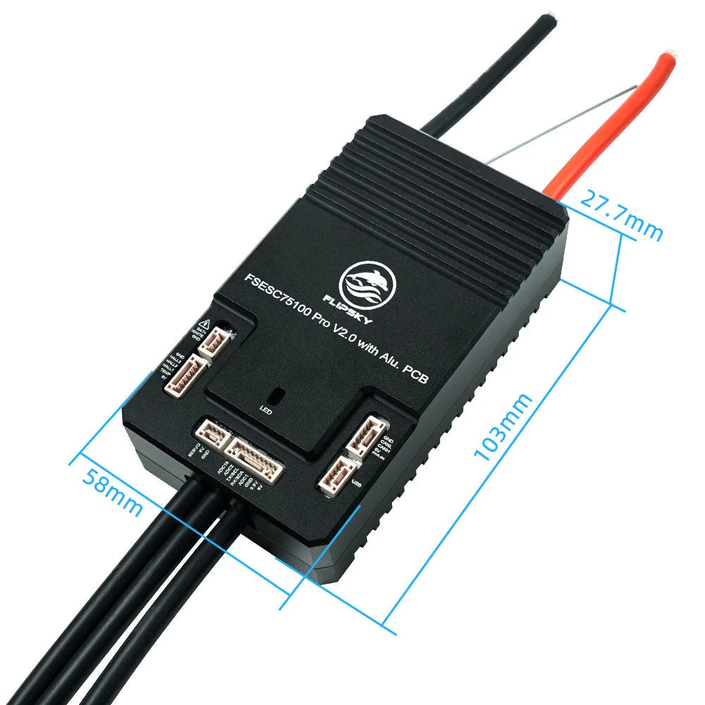 Flipsky 75100 Pro V2.0 VESC Speed Controller Aluminum PCB VESC Speed Controller Richie's