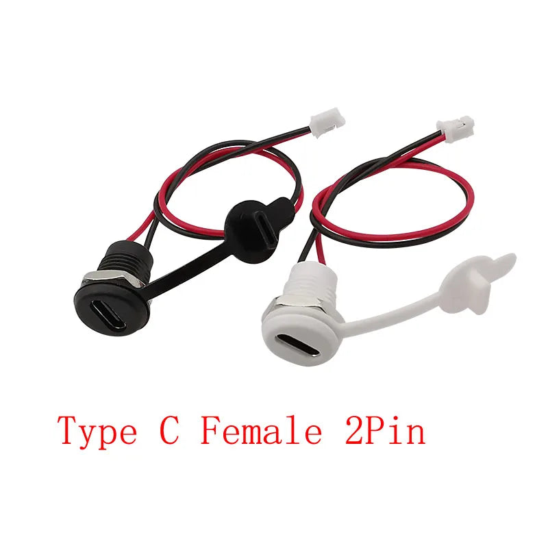 USB Type-C Female to JST PH 2.0mm 2-Pin Connector Cable USB Connector Cable Richie's