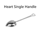Stainless Steel Tea Infuser Strainer – Reusable Loose Leaf Filter Tea Infuser Strainer Richie's Heart Single Handle