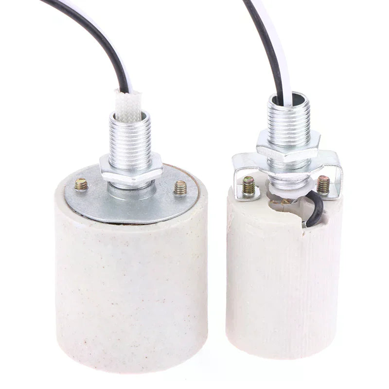 E14/E27 Ceramic Screw Lamp Holder | High-Temp Bulb Socket Ceramic Lamp Holder Richie's