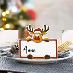 30 Pcs Christmas Reindeer Foldable Place Card Holders Christmas Place Cards Richie's
