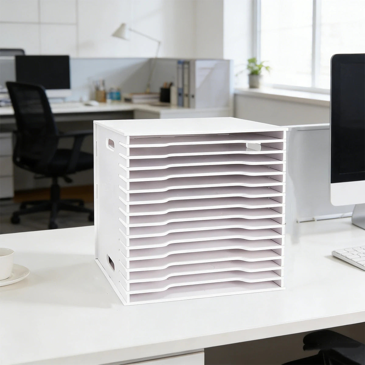12-Tier Desktop File Organizer | A4 Paper Holder with Handles Desktop File Organizer Richie's