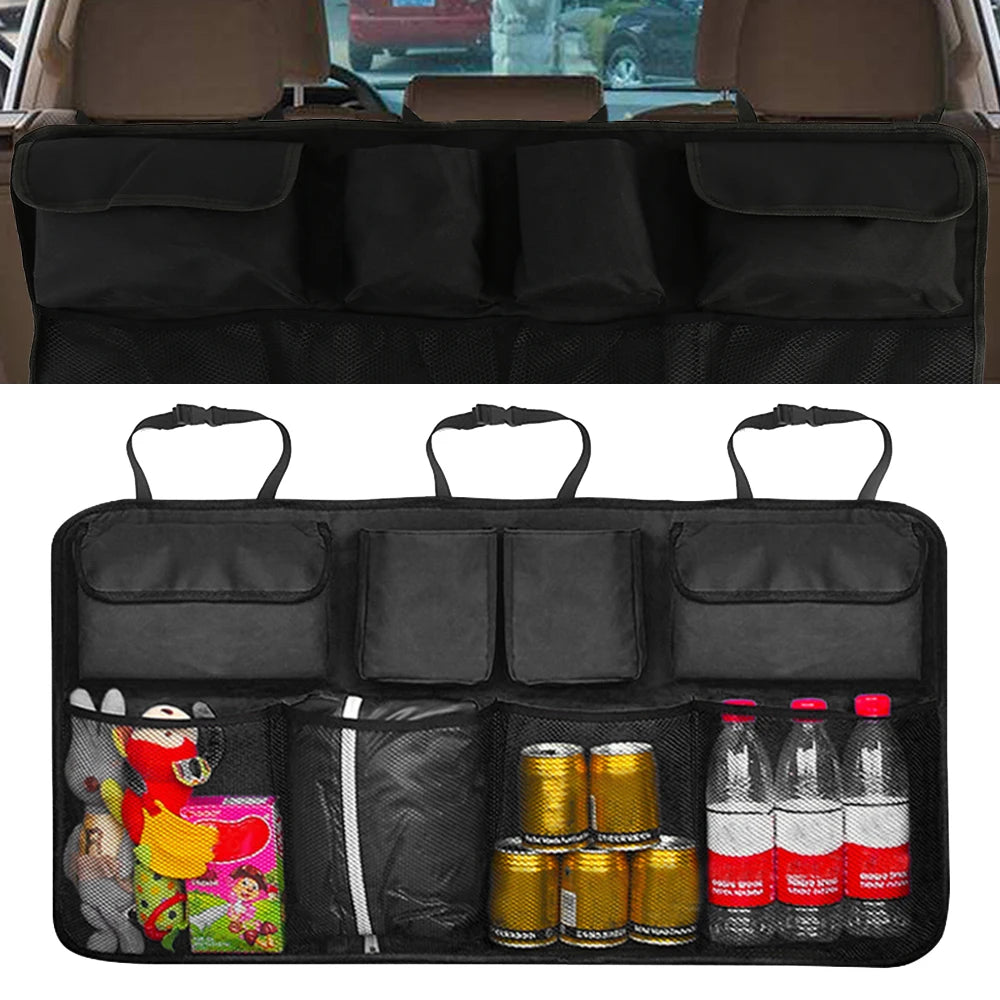 Folding Car Trunk Organizer Backseat Storage Bag Net Pocket Car Trunk Organizer Richie's