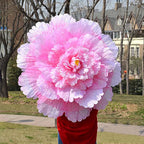 70cm Bamboo Peony Dance Umbrella – Handmade Stage Art Prop Dance Prop Umbrella Richie's Pink